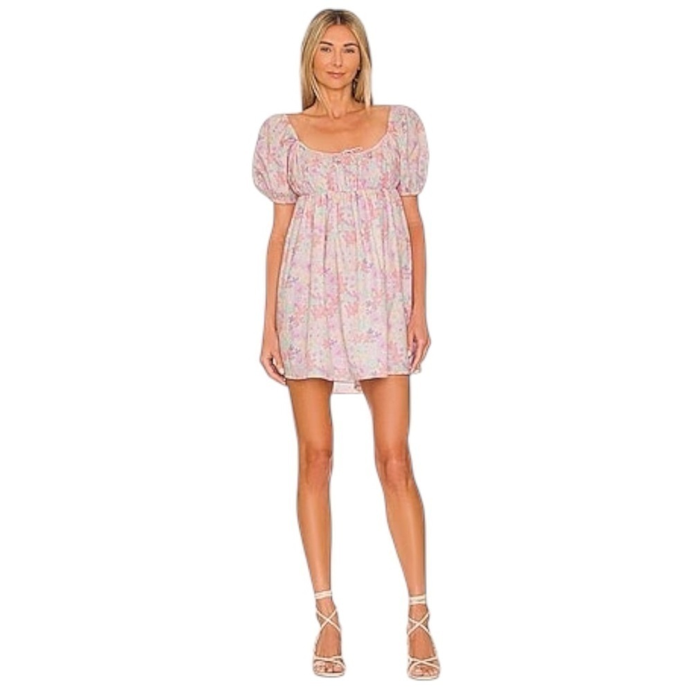 For Love & Lemons Floral Babydoll Kennedy Mini Dress Womens M - Picture 11 of 11
